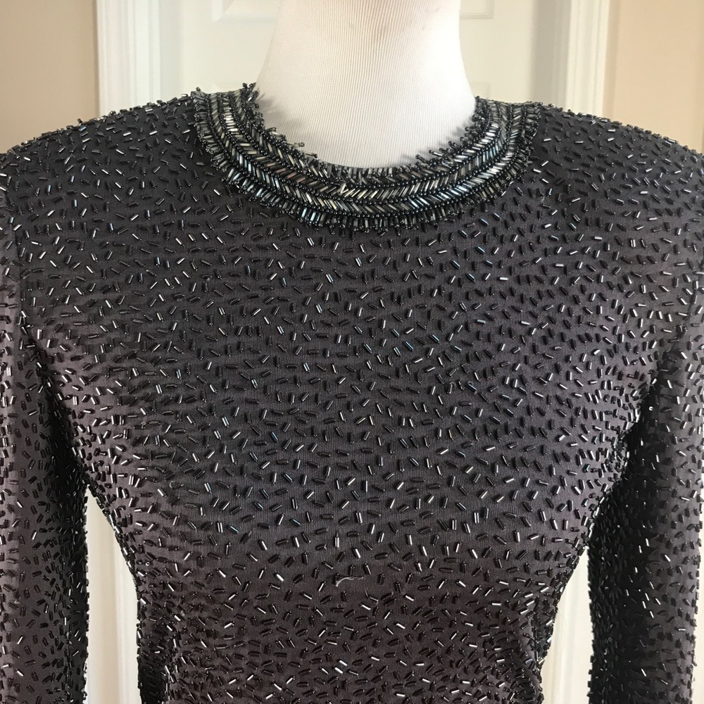 Vtg Victoria Royal sequin beaded ball gown dress - Picture 3 of 8
